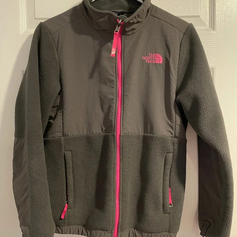 North Face Jacket (Girls L (14/16) Gray & Pink